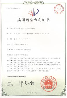 自動(dòng)排污線密封結(jié)構(gòu)煤氣蝶閥質(zhì)量實(shí)用新型專(zhuān)利證書(shū)